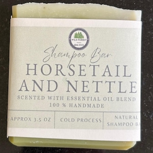 Horsetail & Nettle Shampoo Bar: Mineral-rich Herbs Infused For Hair And Scalp Care Herbalist Formula Synthetic Free Eco-friendly All Natural