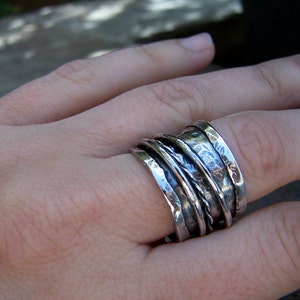 Made to Order Sterling Silver Triple Spinner Ring