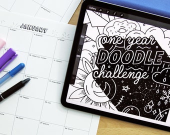One Year Doodle Challenge Printable Download