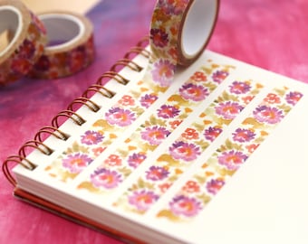 Purple Zinnia Washi Tape (15mm)