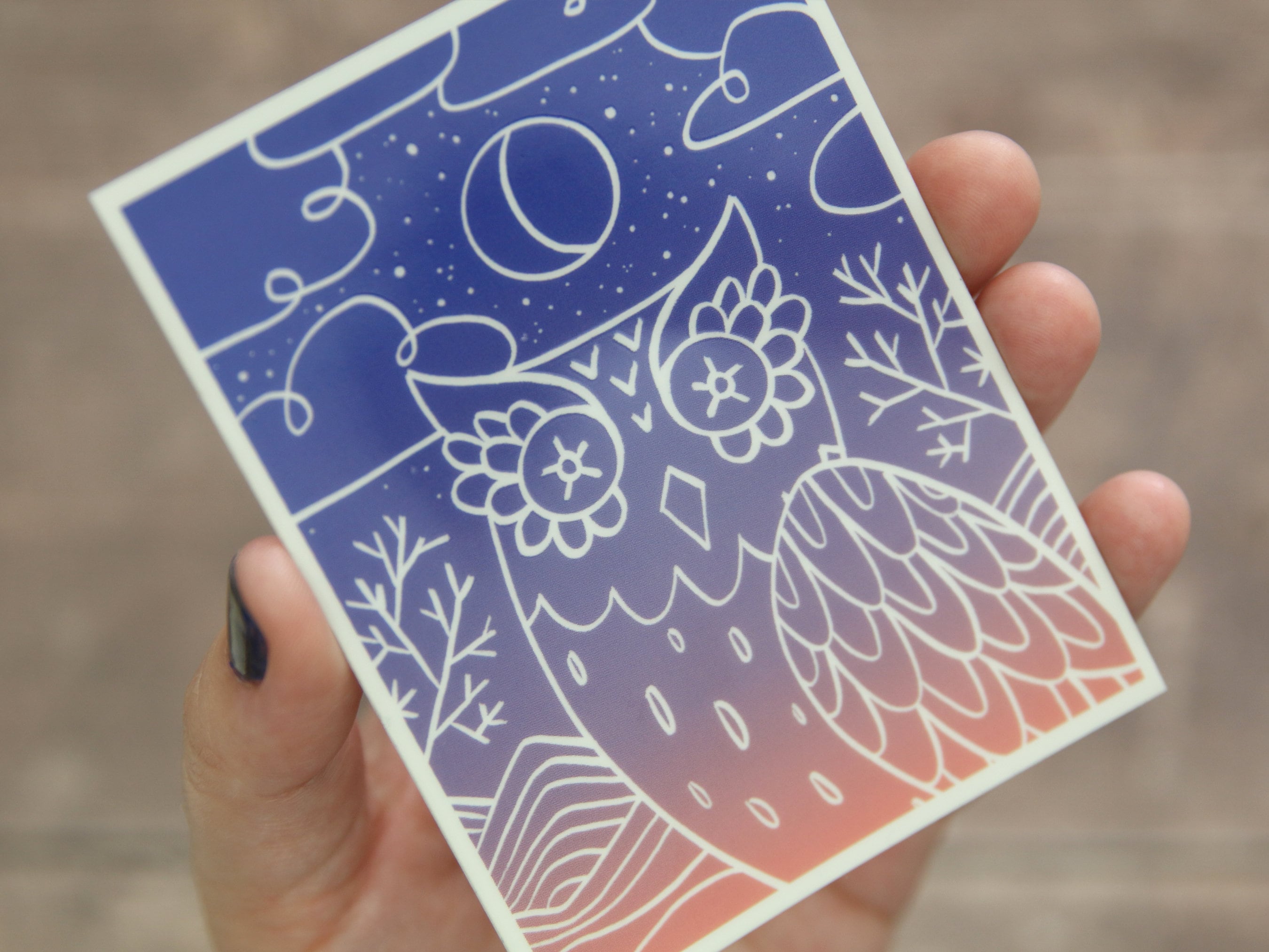 Night Owl - Glow In The Dark Vinyl Sticker