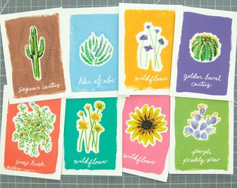 Desert Plant Postcards - Saguaro Cactus Set (8-Pack)