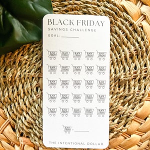 Savings Challenge | Cash Stuffing Challenge |  Individual Savings Challenges for Cash Stuffing | Black Friday