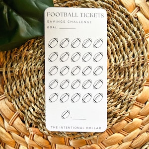 Savings Challenge | Cash Stuffing Challenge |  Individual Savings Challenges for Cash Stuffing | Football Tickets