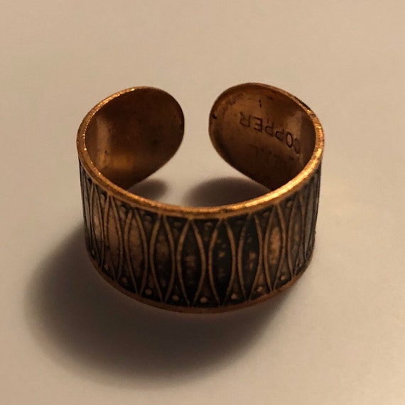 Vintage Copper Ring - Adjustable Size - image 1