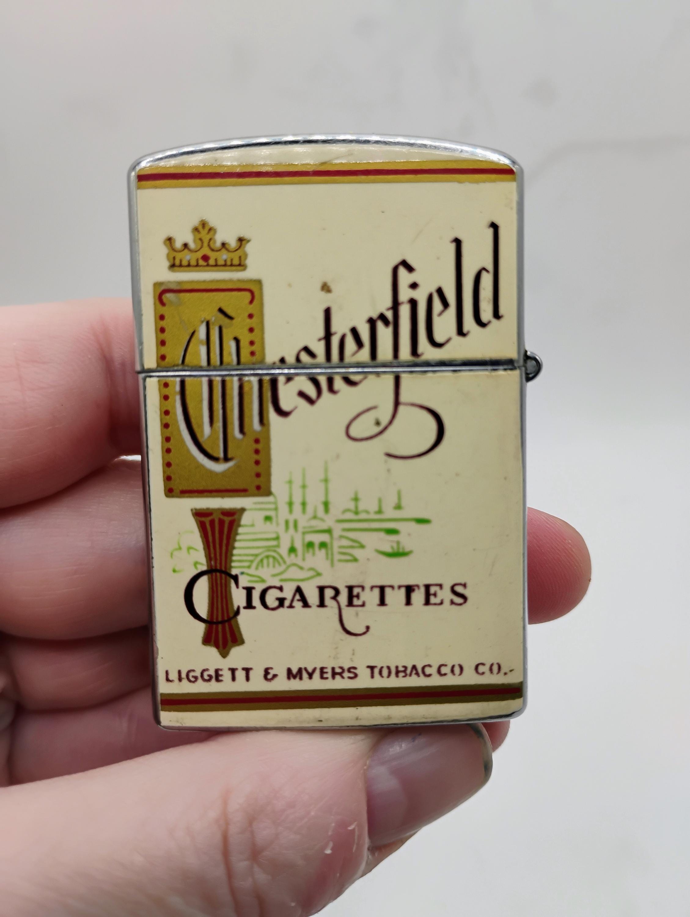 liggett cigarettes Select (colour design) (Menthol Lights) KS-20-H - USA Vintage Chesterfield Cigarettes Continental Lighter
