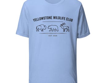 Yellowstone Wildlife Club Family Trip Adult Shirt | Family, Trip, Adventure, Nature, Friends, Group, Matching
