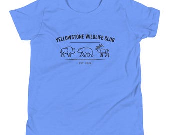 Yellowstone Wildlife Club Family Trip Youth Shirt | Family, Trip, Adventure, Nature, Friends, Group, Matching