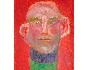 Original Man Cartoon Portrait Painting - No Cure For Stupid