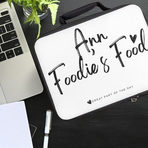 Personalized Lunch Box, Personalized Lunch Bag, Foodie Gift, Insulated Food Tote, Chef Gift, Picnic, Gift for Coworker, Your Food your way