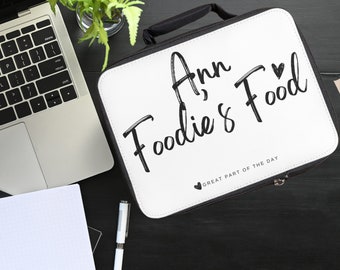Personalized Lunch Box, Personalized Lunch Bag, Foodie Gift, Insulated Food Tote, Chef Gift, Picnic, Gift for Coworker, Your Food your way