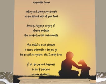 Love, Inspirational Loss loved one Sympathy Memories we&#39;ll be together again Forever Friend Heaven Original Poem & Design Human, Dog Unique