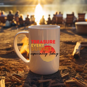 Schat elke zonsondergang, christelijk cadeau, christelijke mok, inspirerende mok, godsmok, predikantcadeau, theekoffiemokken, Jezus-mok, conciërgecadeau,