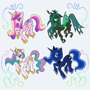 MLP Monarch Charms | 3&quot; Double-Sided | Front Epoxy