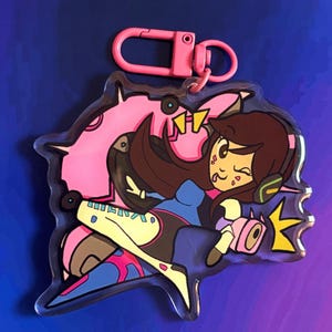 Overwatch D.Va | 3&quot; Keychain and Sticker