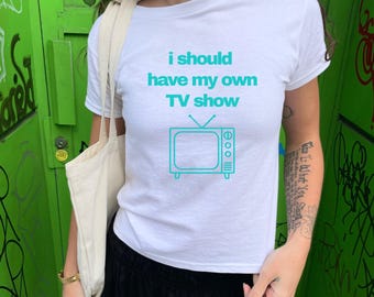 Hannah Montana Inspired Baby Tee: Y2K Retro Crop Top