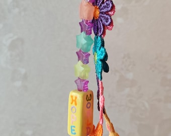 Hope World Bag Charm | Hand Sculpted and Hand Painted | Made to order | Polymer Clay | Cute | Aesthetic