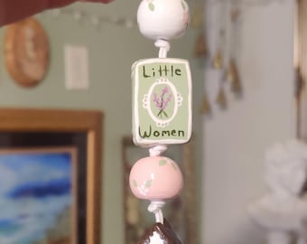 Little Women Inspired Bag Charm | Hand Sculpted and Hand Painted | Made to order | Bookish | Polymer Clay