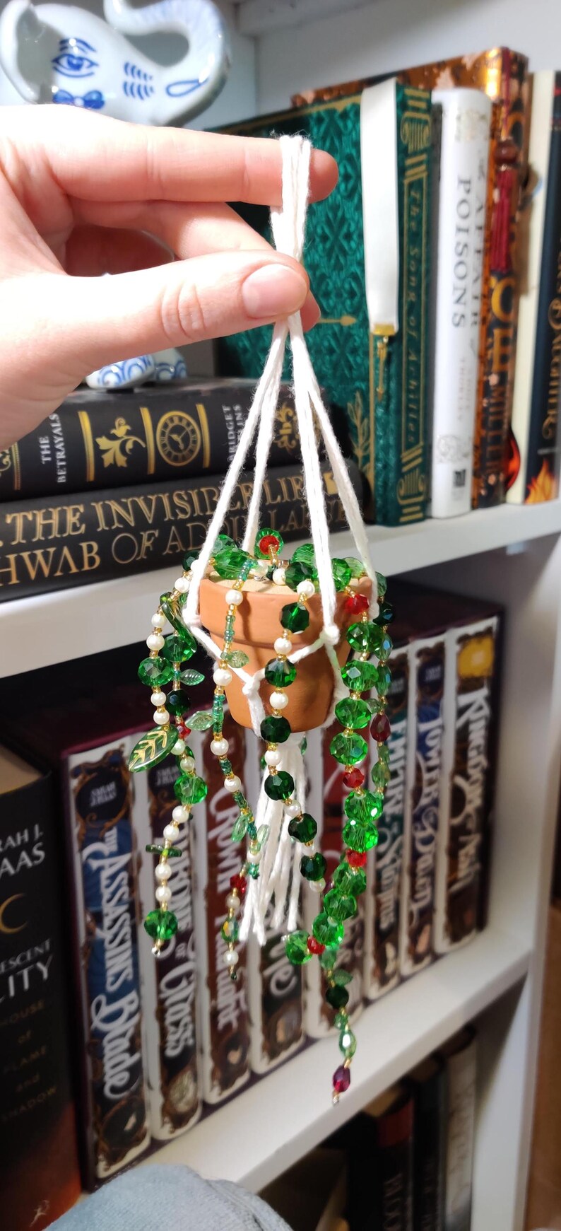 Macrame Cottagecore Beaded Hanging Plant | Handmade | Room Decor | Macrame | Cottagecore ...