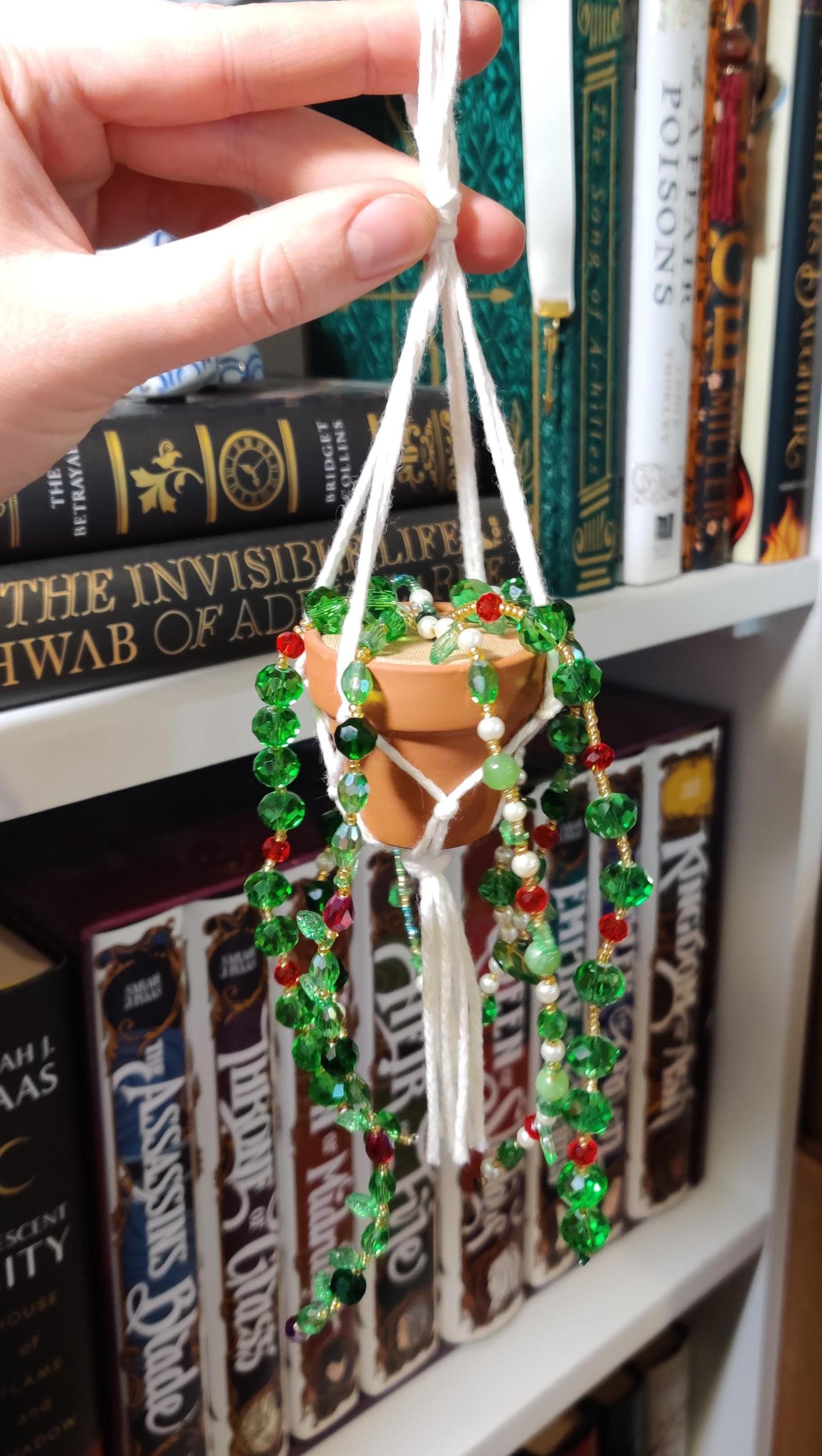 Macrame Cottagecore Beaded Hanging Plant | Handmade | Room Decor | Macrame | Cottagecore ...