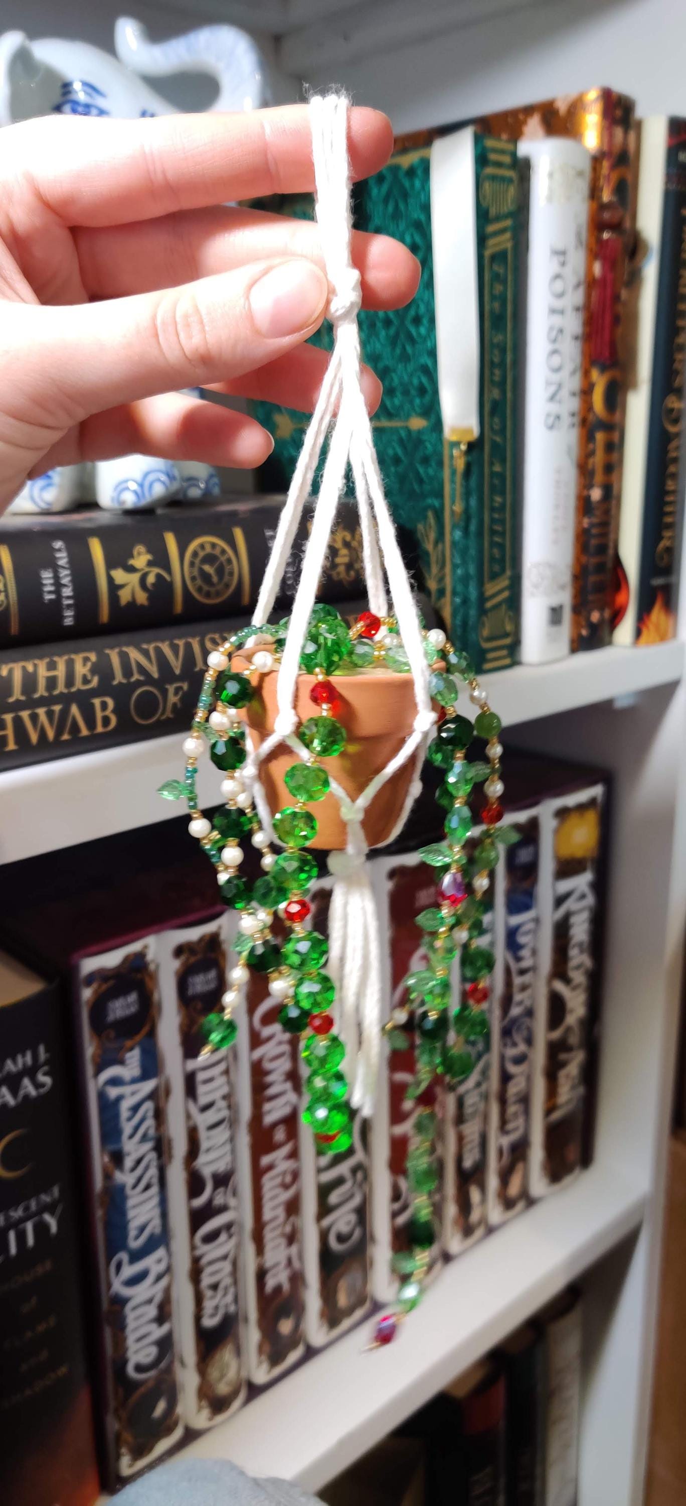 Macrame Cottagecore Beaded Hanging Plant | Handmade | Room Decor | Macrame | Cottagecore ...