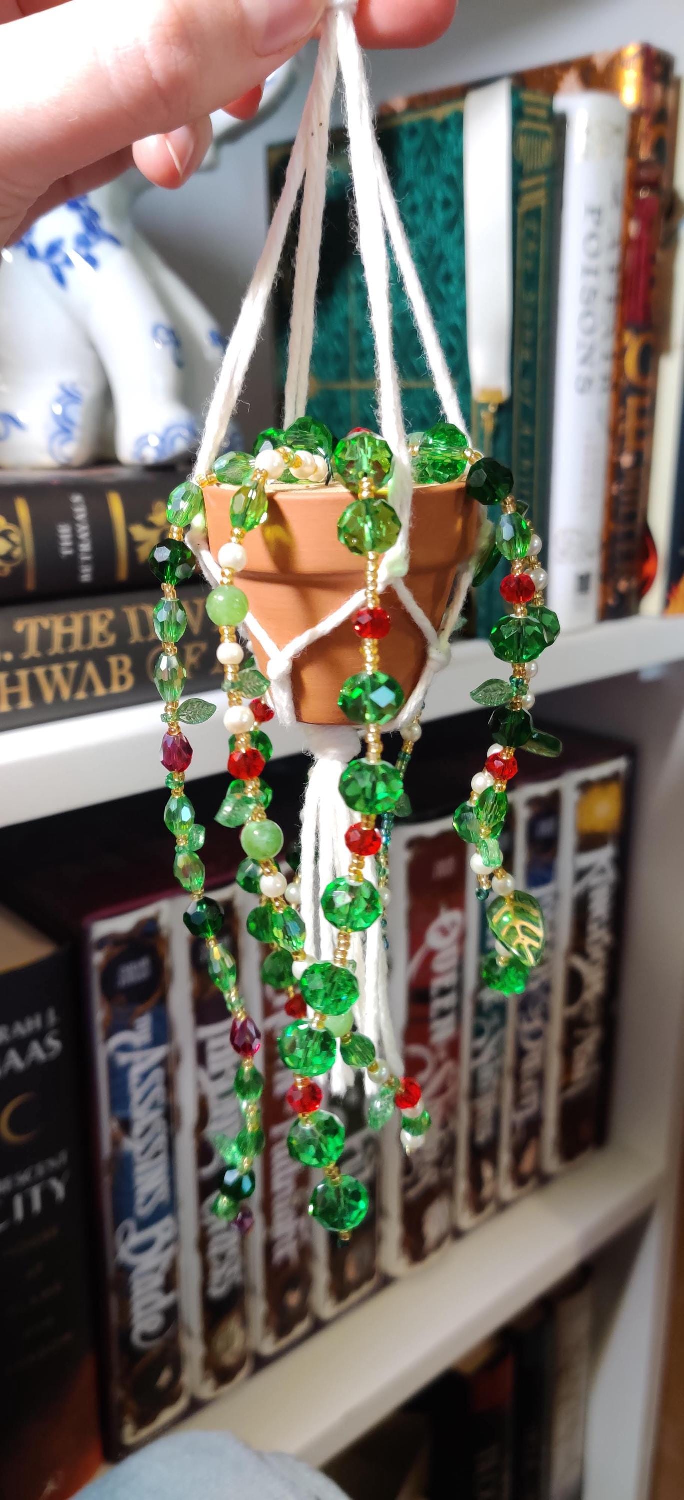 Macrame Cottagecore Beaded Hanging Plant | Handmade | Room Decor | Macrame | Cottagecore ...