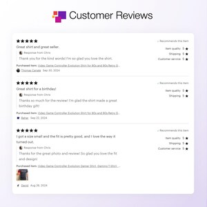Here are some positive 5 star reviews from customers of shirts sold on RetroHoundstore. Image 2