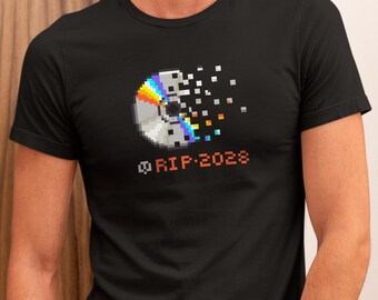 Video Game Shirt: RIP Discs 2028 Pixel Art Tee for Retro Gamers