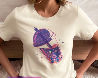 Gamer Boba T-Shirt: Video Game Bubble Tea Art
