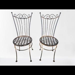 Antique European Iron Parlor Chairs