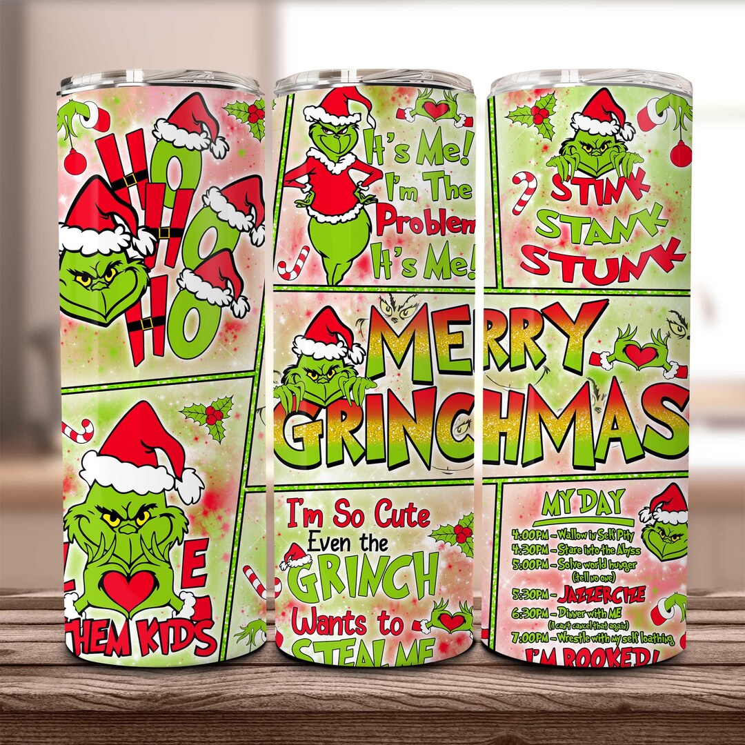 Pink Glitter Christmas 20 Oz Skinny Tumbler Png, Christmas Season ...