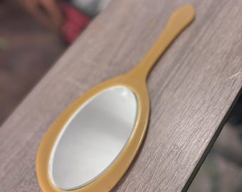 1930s Bakelite Celluloid Hand Mirror