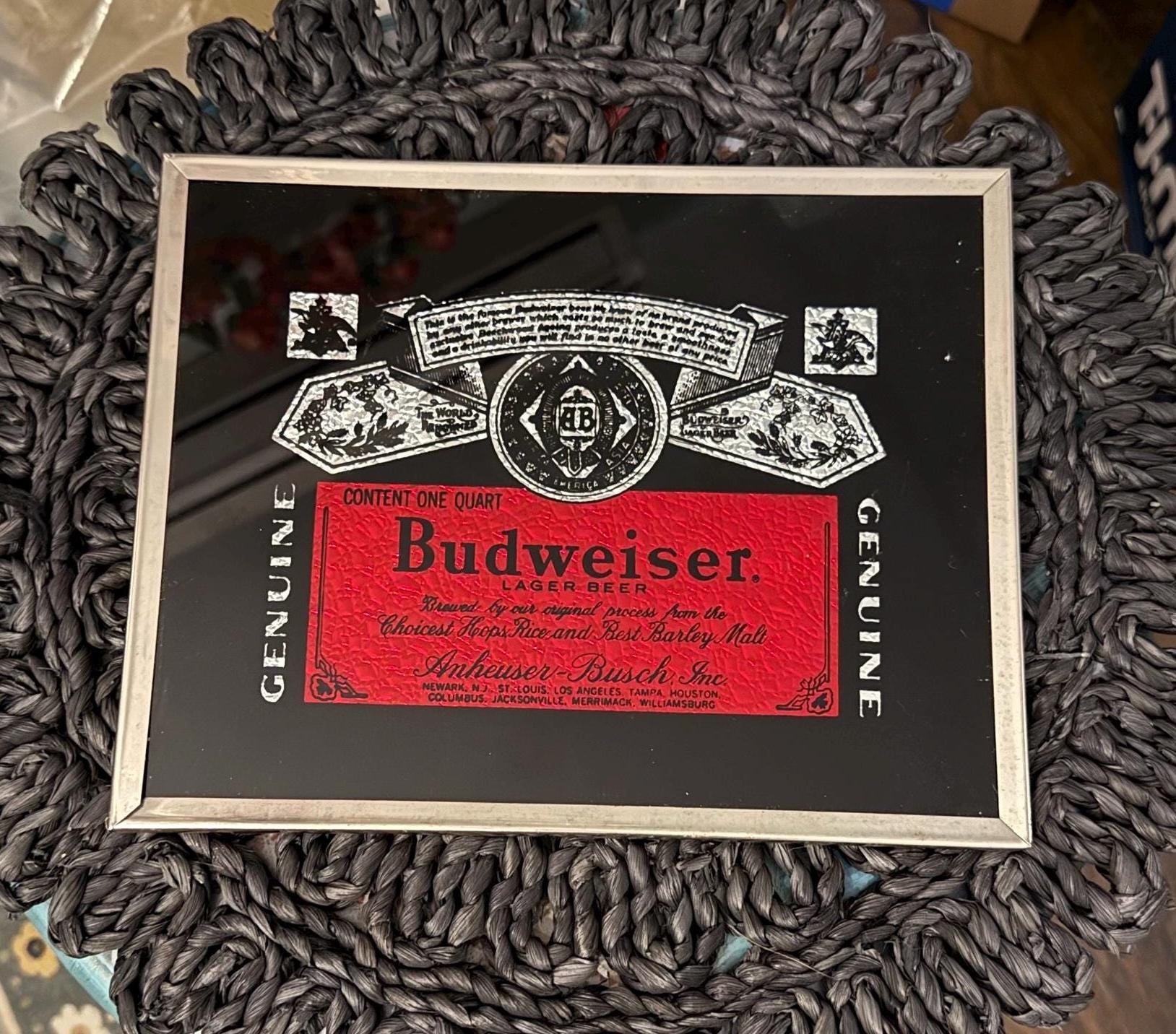 Vintage Budweiser Mirror - Etsy