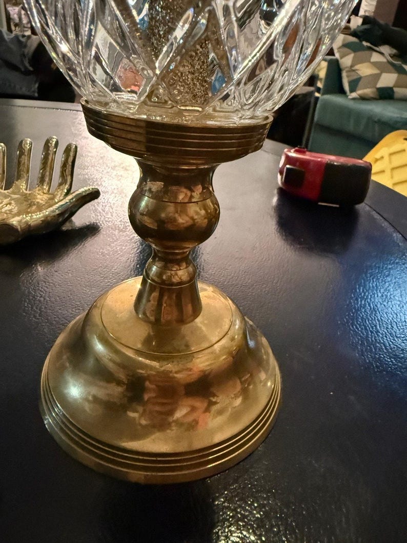Waterford Crystal Lismore Hurricane Candle Holder, Cut Crystal, Ireland image 3