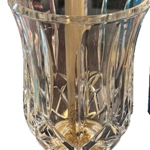 Waterford Crystal Lismore Hurricane Candle Holder, Cut Crystal, Ireland image 1