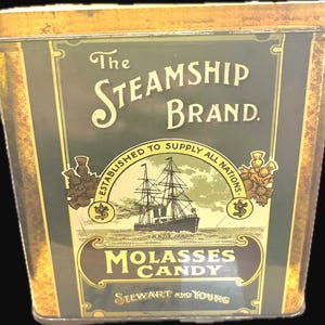 Vintage Steamship Brand Molasses Tin