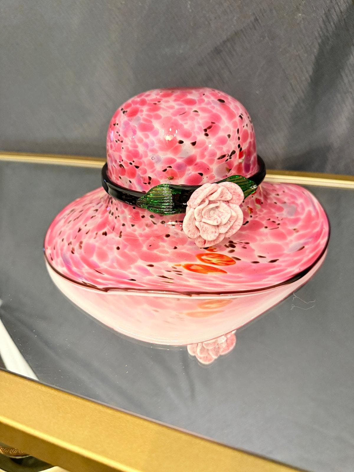 Vintage Venetian Paradise Wire Rim Pink Floral Hat VTG Venetian Paradise Reversible Velvet Hat Retro Fun Poor  main image 2