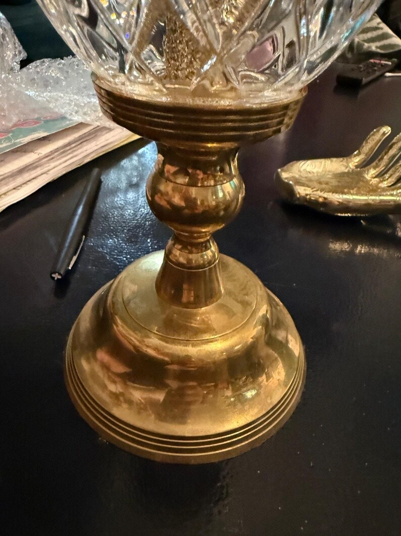 Waterford Crystal Lismore Hurricane Candle Holder, Cut Crystal, Ireland image 5