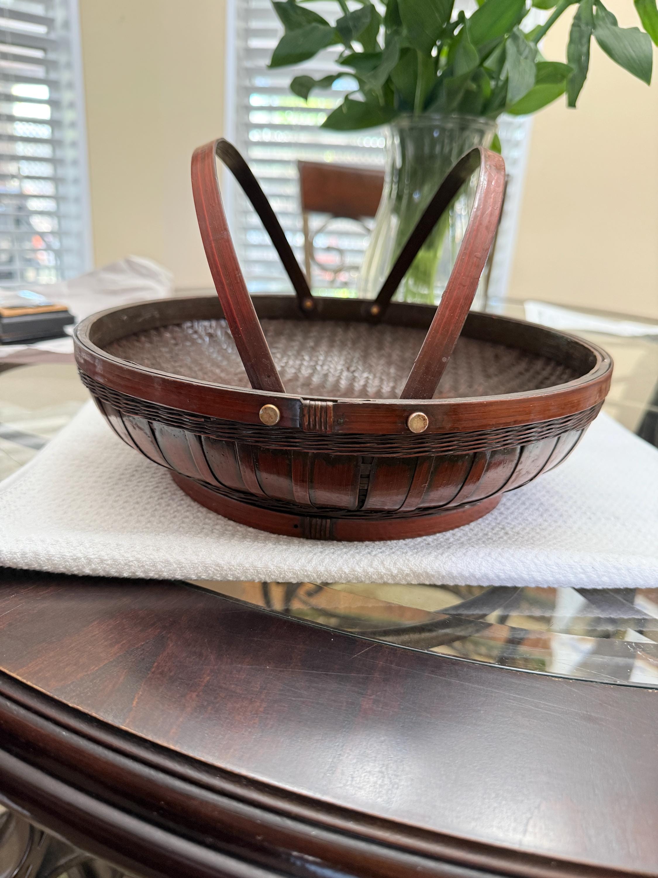 Double Handle Antique Basket - Etsy