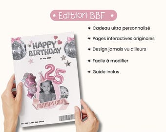 Magazine Personnalisé pour Meilleure Amie – Cadeau Bestie Original à Imprimer - Template Canva