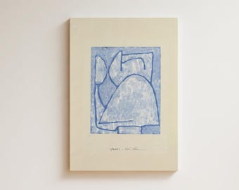 Paul Klee Abstract Art Print, Nach Open, Blue Modernist Wall Art, Minimalist Museum Style
