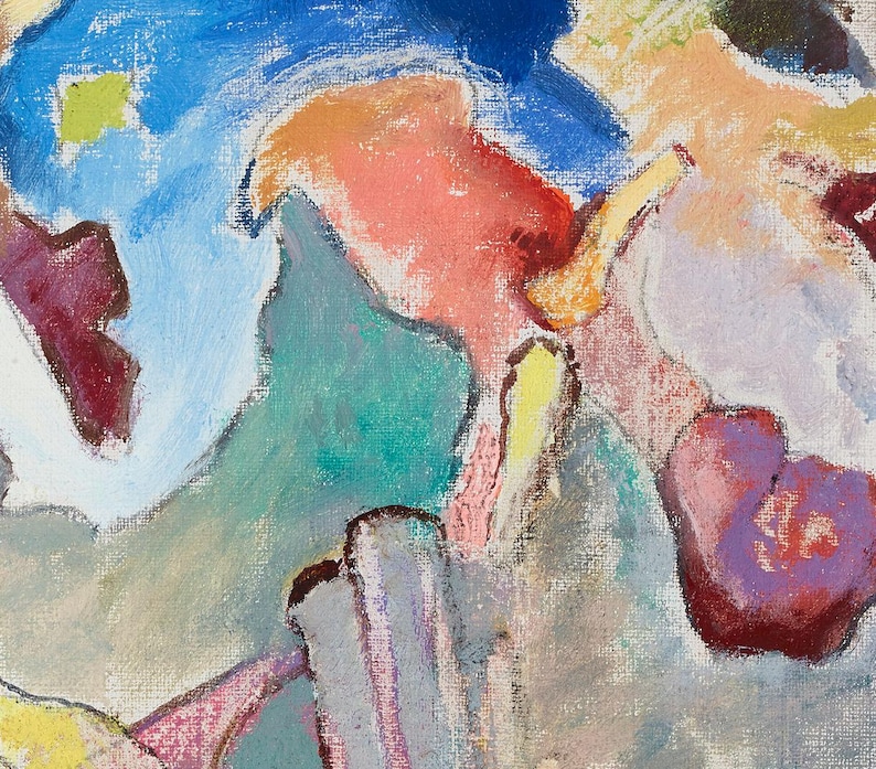 colorful, vintage, abstract art print. perfect for kitchen, dining room, bedroom, bathroom, dorm room, living art, office, gallery wall, or art studio. housewarming gift. eclectic, maximalist, affordable, art nouveau, art deco, art print.