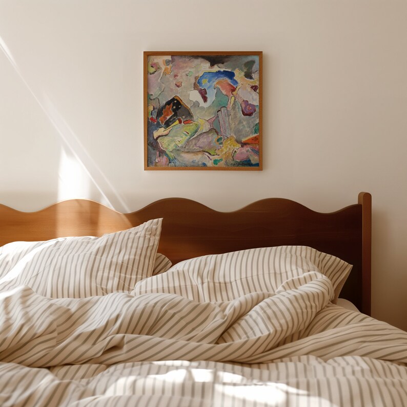 colorful, vintage, abstract art print. perfect for kitchen, dining room, bedroom, bathroom, dorm room, living art, office, gallery wall, or art studio. housewarming gift. eclectic, maximalist, affordable, art nouveau, art deco, art print.