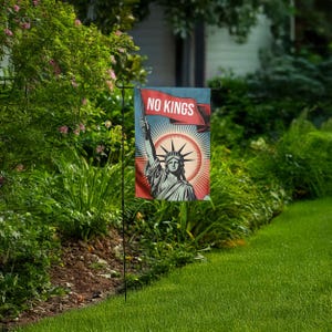 No Kings In USA Garden Flag, Rejecting Kings Since 1776 Garden Flag, Pro Democracy Outdoor Flag, Liberal House Flag, Anti Authoritarian