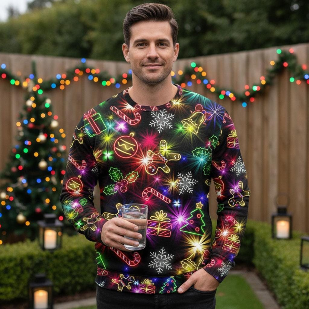 Ugly christmas sweater light up - Etsy México, image size:1024x1024