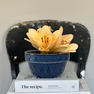 Azure Elegance: Handcrafted Blue Ceramic Bowl for Stylish Home Decor