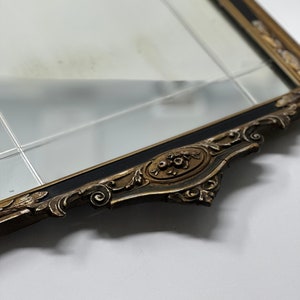 Antique Vertical Gold Ornated Wall Mirror Long Gilt Mirror Carved Wood