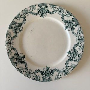 Vintage J&G Meakin Coulas Green Transferware Dinner Plate – English Ironstone Cottagecore (9.5 Inch)