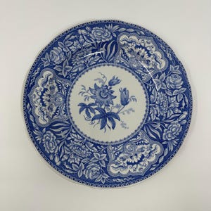 Spode Blue Room Collection Plate – Floral | Blue & White English Transferware | 1830 Design Reproduction