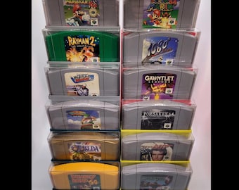 Modular N64 Game Cartridge Display: 3D Printed Clip & Stack Stand